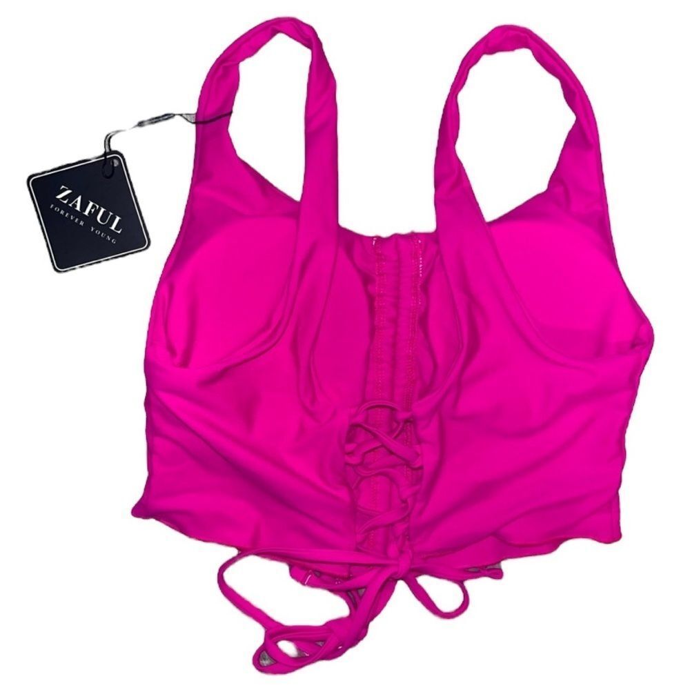 Zaful Hot Pink Bikini Top - Picture 2 of 7